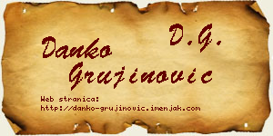 Danko Grujinović vizit kartica
